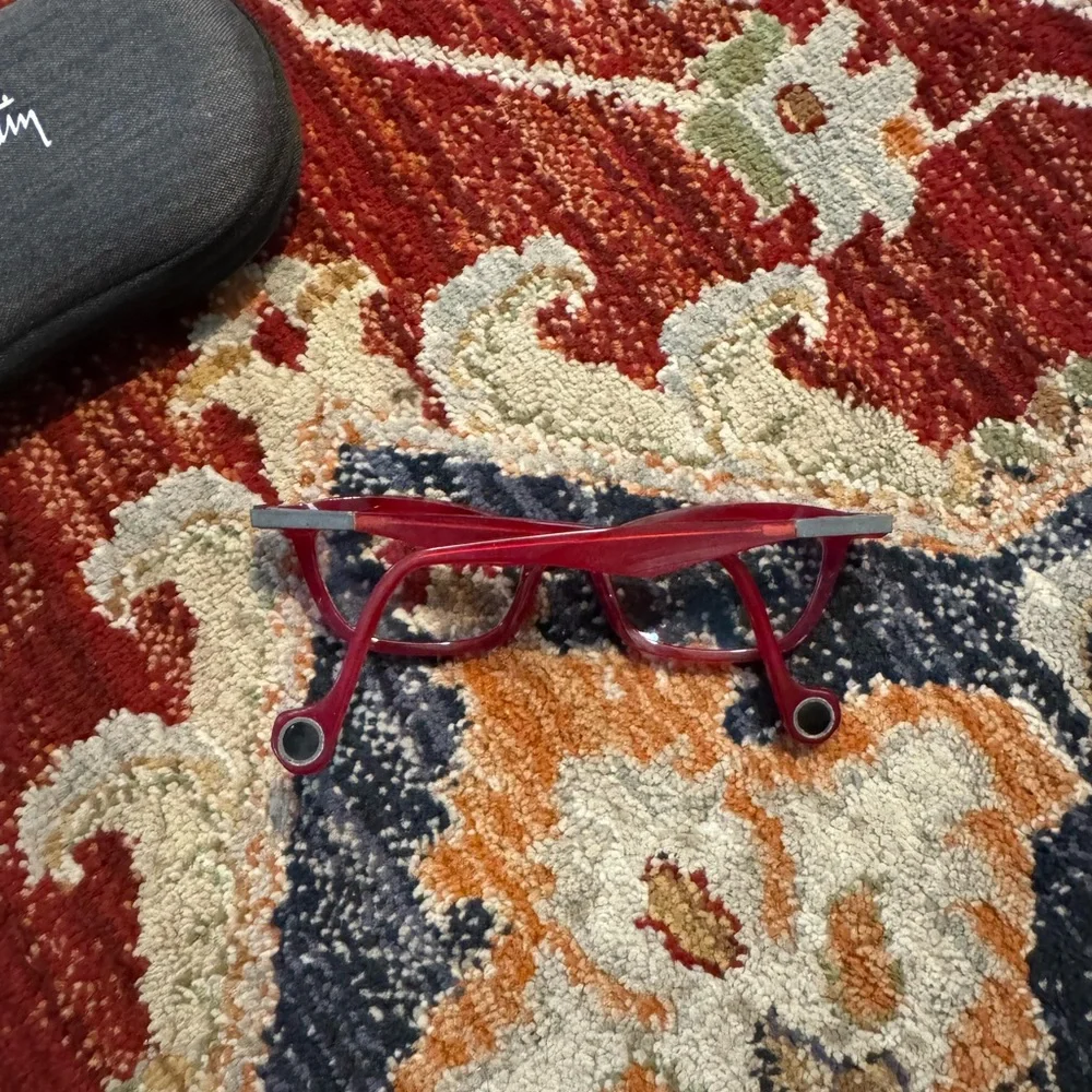 Anne & Valentin Women's Red Frame Glasses